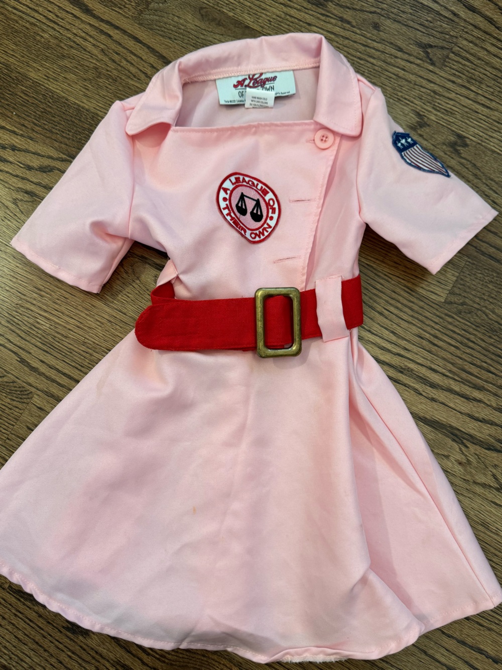 Rockford Peaches A League of Their Own Dress Costume with Belt 4T